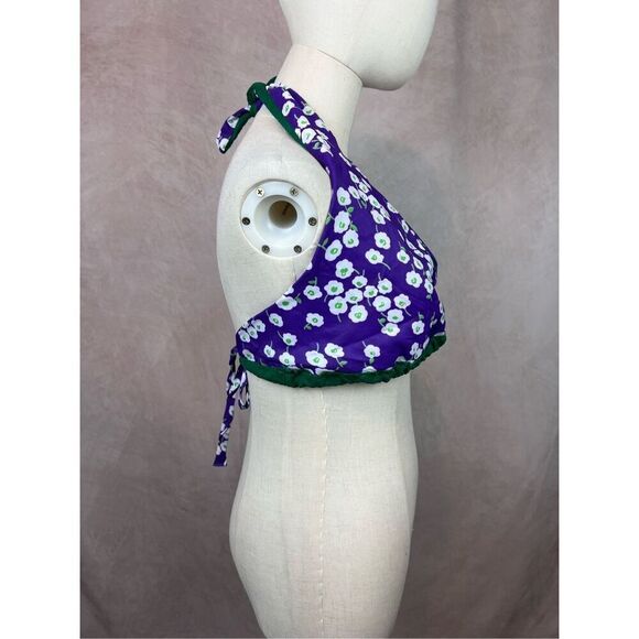 Vintage Volup Bikini Halter Top 1970s Mod MCM Plus Size - Picture 7 of 10